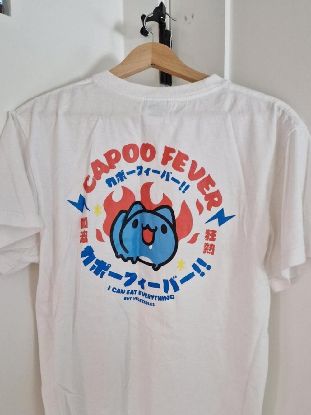 Bugcat capoo white cotton t-shirt Size M #kawaii #gaming